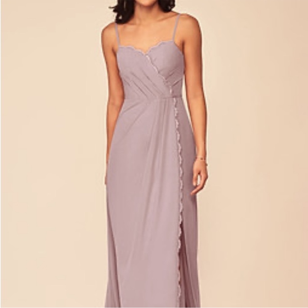NWT Azazie Tegan size 10 dusk bridesmaids dress prom wedding formal black tie